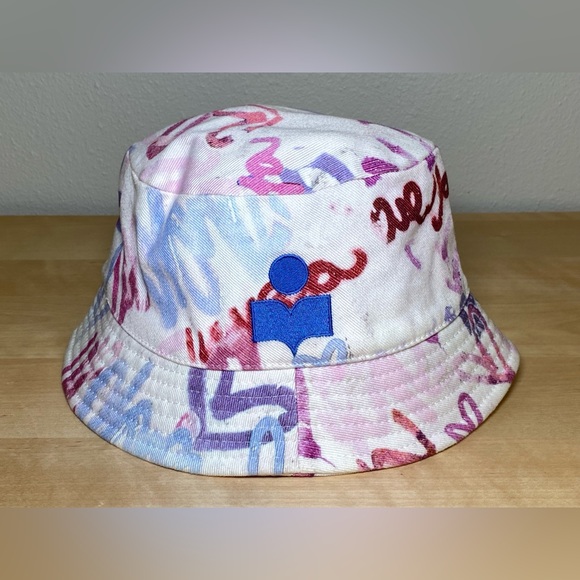 Isabel Marant Haley Graffiti Print Bucket Hat - Picture 1 of 11